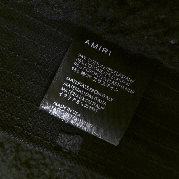 Amiri Killmonger Black Denim Shearling Jacket Size Large - Picture 5 of 12